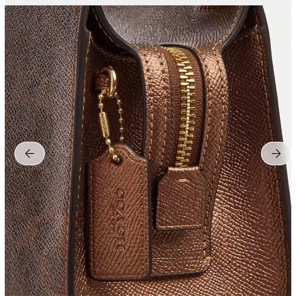 🔥🎁NWT! Coach Gia Crossbody Bag In Sig Canvas Brown/Copper CCK70 Msrp: $298.00 - Picture 10 of 10